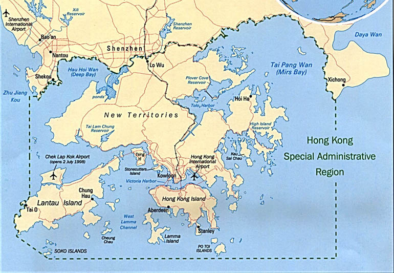 Карта hong kong