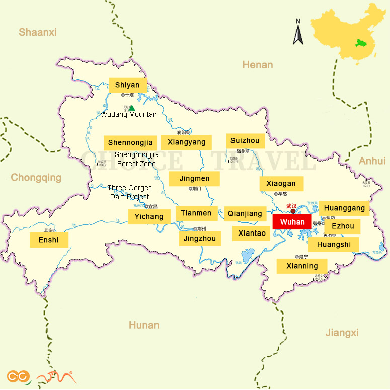 Hubei Map