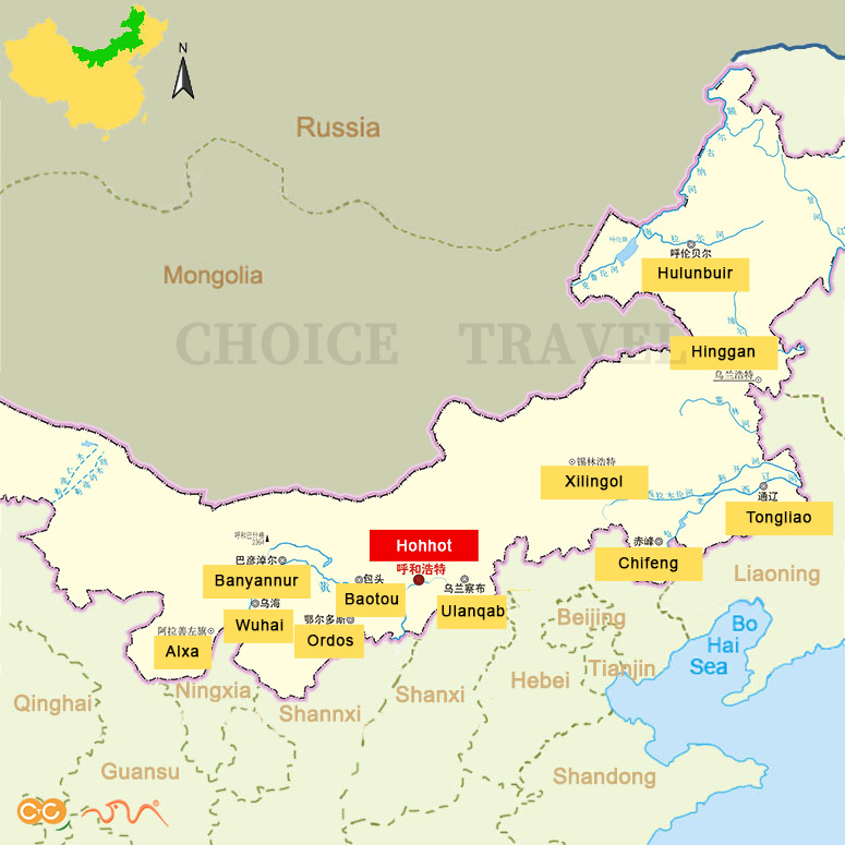 Inner Mongolia Map