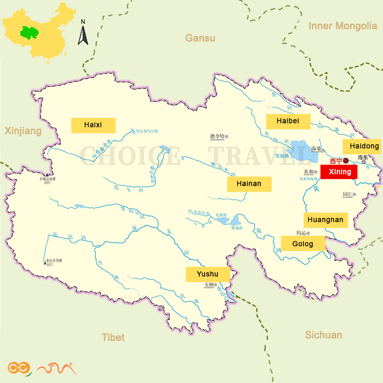 Qinghai Map