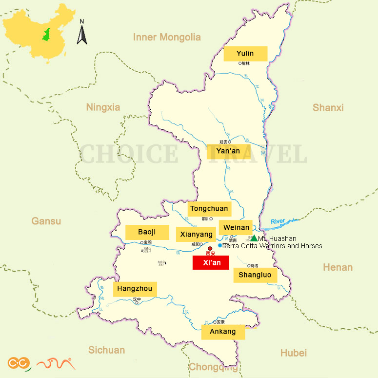 Shaanxi Map