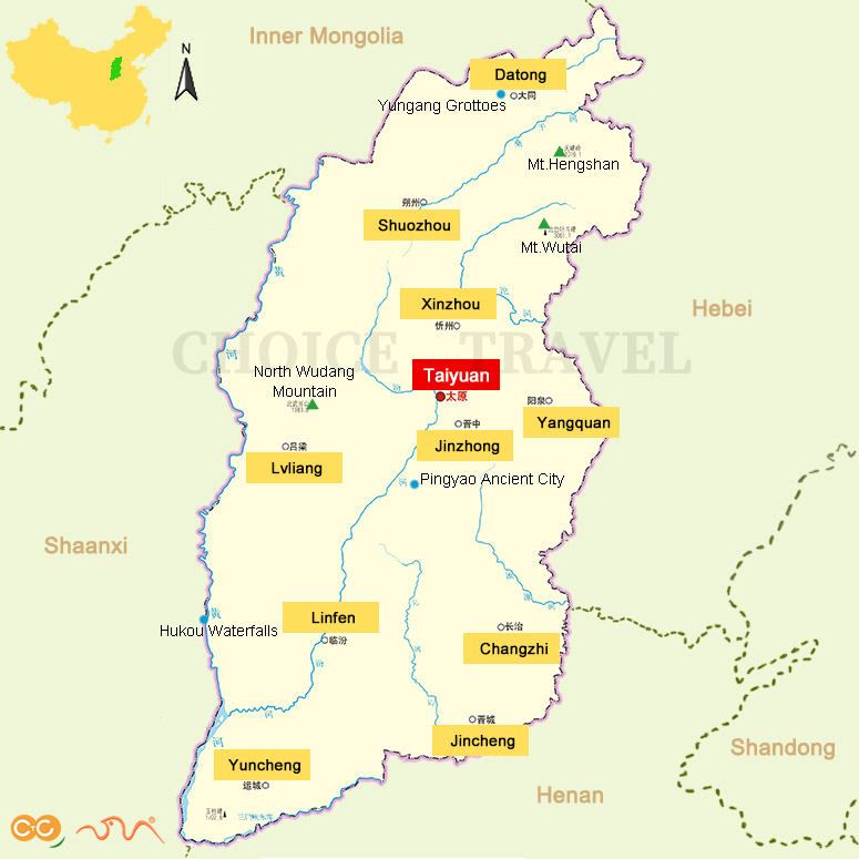 Shanxi Map